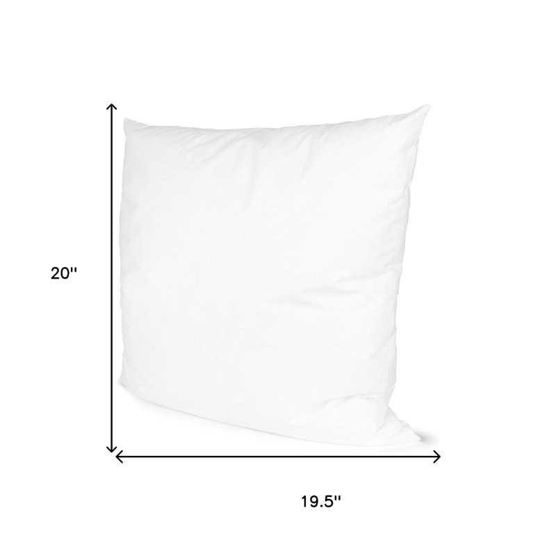20" White Cotton Throw Pillow Insert