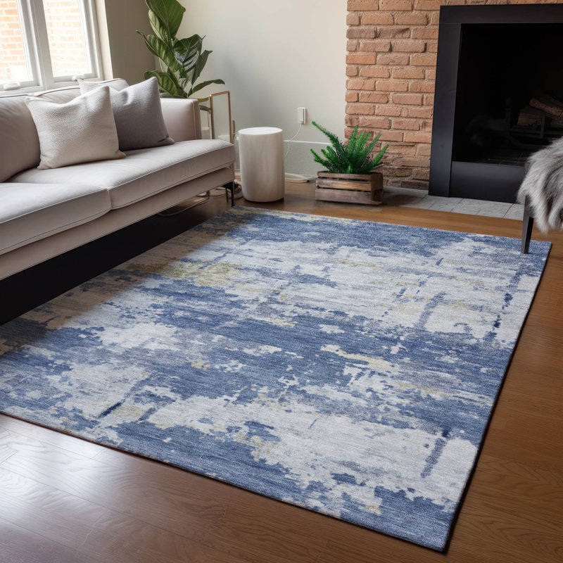 Machine Washable Indoor/Outdoor Jadiel ACN2362 Abstract Rug, Rectangle 10' x 14'