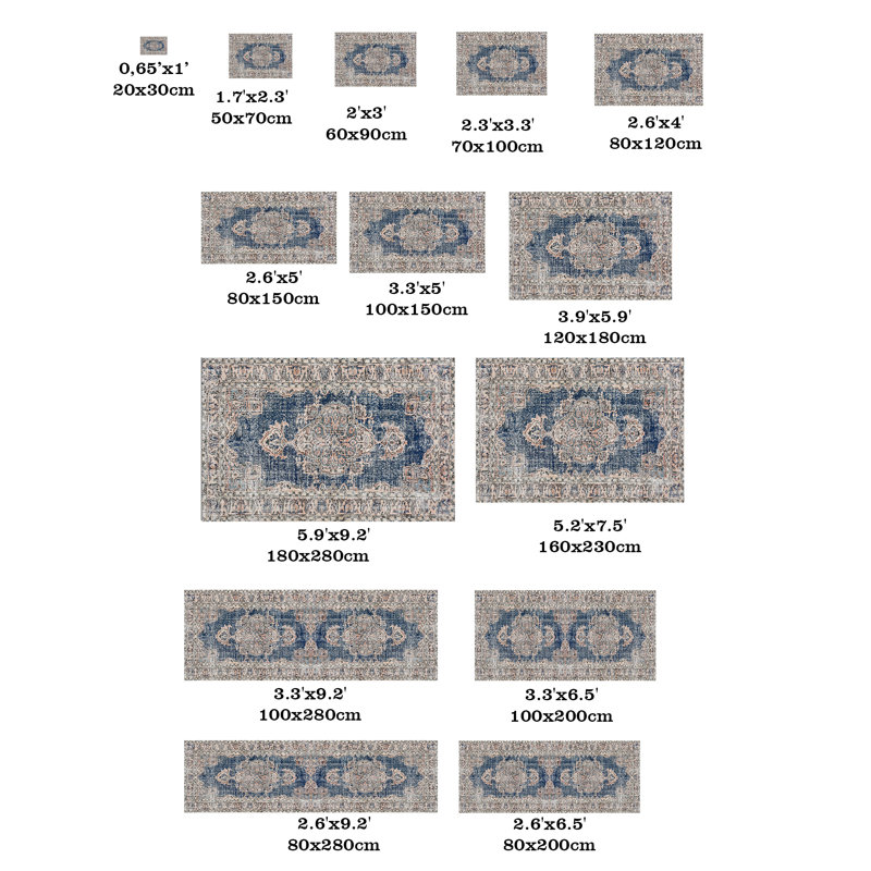 Non-Woven Thin Type Printed Rug with Elegant Floral Motifs for a Touch of Style in Your Living Room or Bedroom