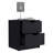 Basilea 2 Drawers Nightstand , End Table, Side Table Pull Out System -Black-415370160