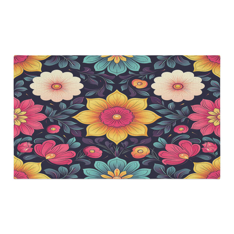 Tapis tressé Petal Symphony, Rectangulaire 3 pi x 5 pi