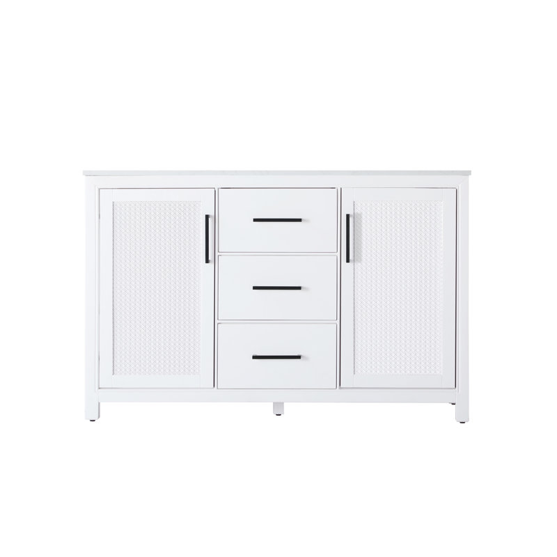 Meuble-lavabo double 54 po, Blanc