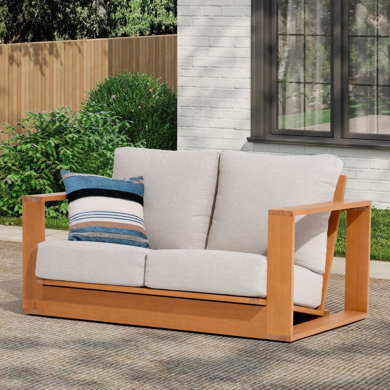 Causeuse d'extérieur avec coussins Eucalyptus