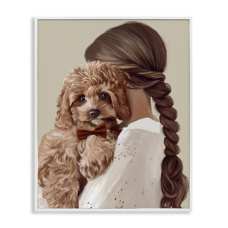 «Girl and Puppy Friendship», estampe numérique, design par Anna Lischenko, H 20 po x l 16 po