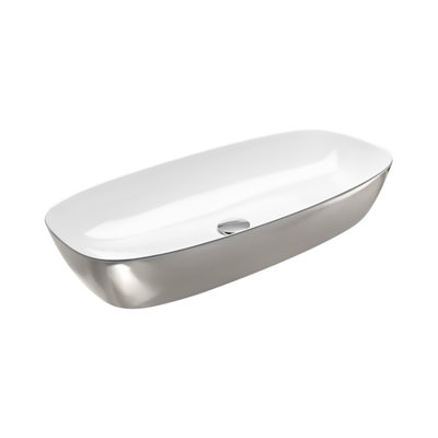 Gold And Silver 31.5'' L Bathroom Sink