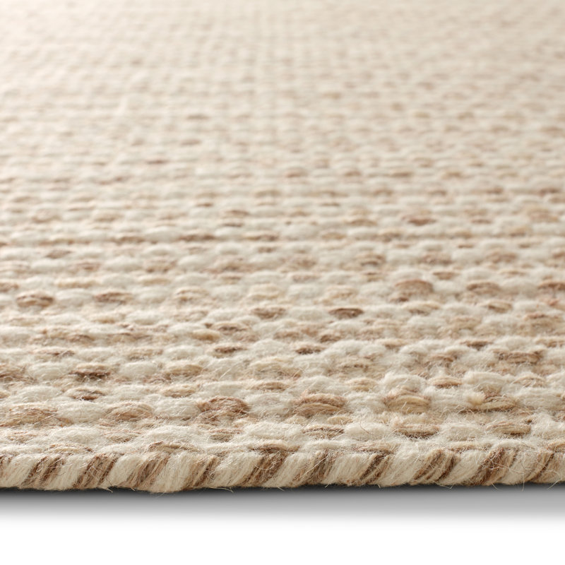 Eladio Wool Geometric Area Rug in Beige, Runner 3' x 8'