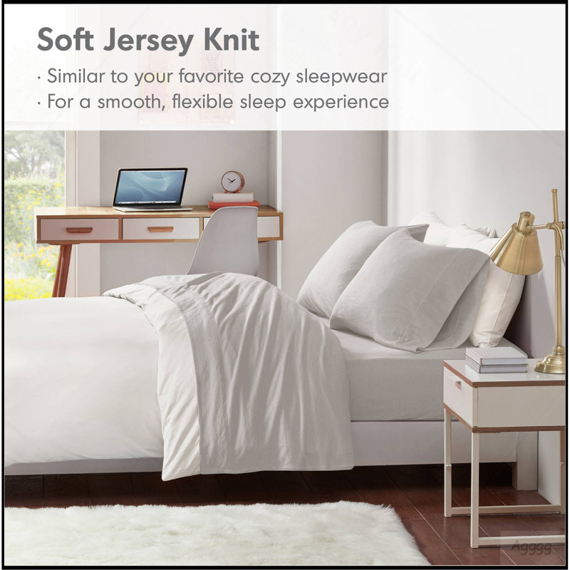 Ensemble de draps toutes saisons grand, Queen Duvet Cover + 3 Additional Pieces, Gris
