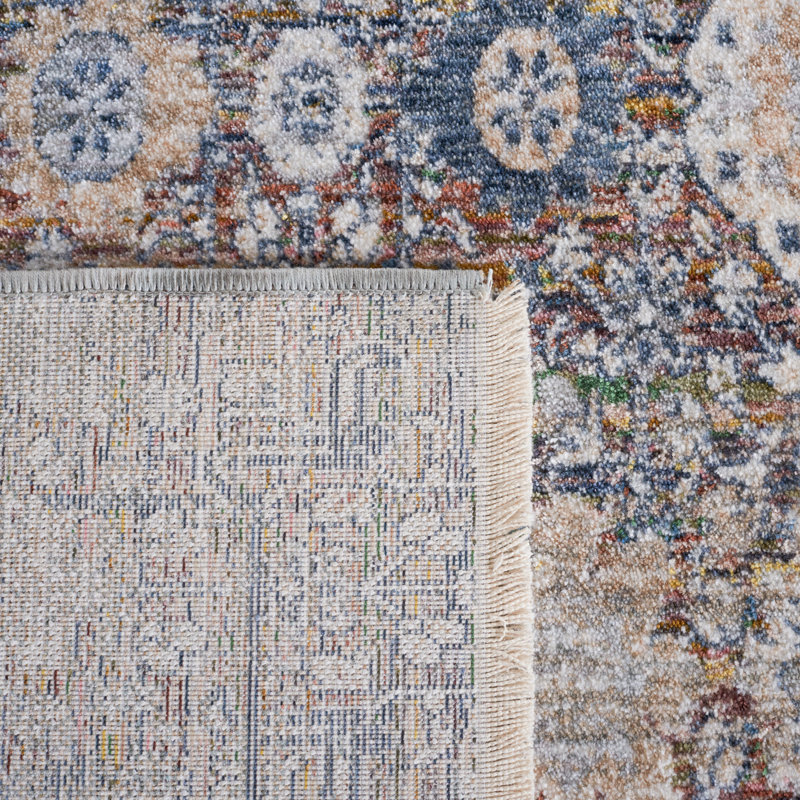 Tapis ivoire / bleu Princeton 963, Rectangle 5 pi x 8 pi