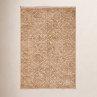 Alfreda Hand-Knotted Geometric Wool Rug