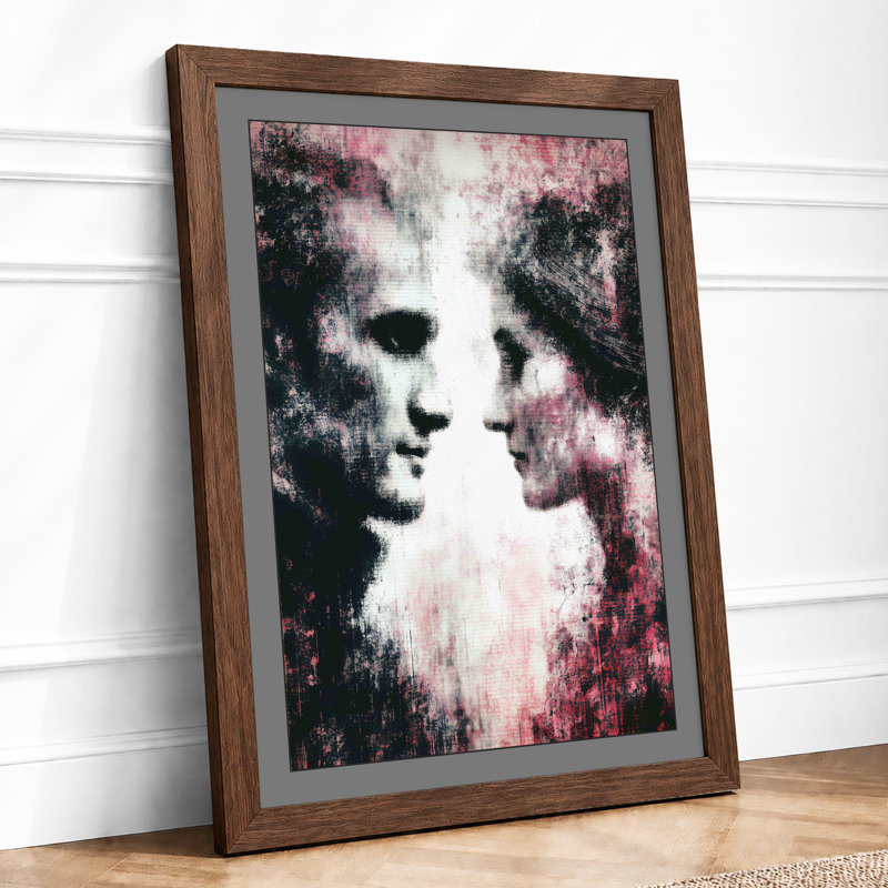 Intimate Distance Modern - Single Picture Frame Print, A3 - 42.0 x 29.7 cm, Walnut
