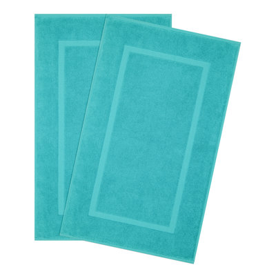 Tapis de bain 100% coton pour salle de bain, paquet de 2 tapis de sol à séchage rapide 20 x 34 po