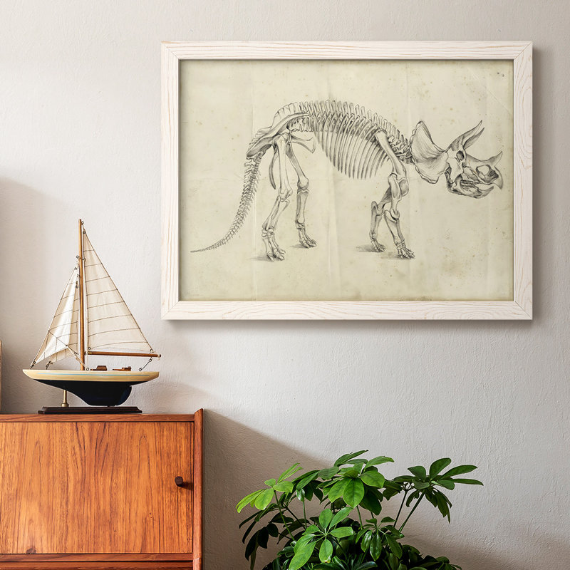 Étude de dinosaures II, Blanc, H 22 po x l 32 po x P 1,5 po