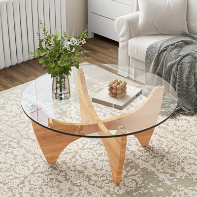 Charleily Glass Top Single Coffee Table