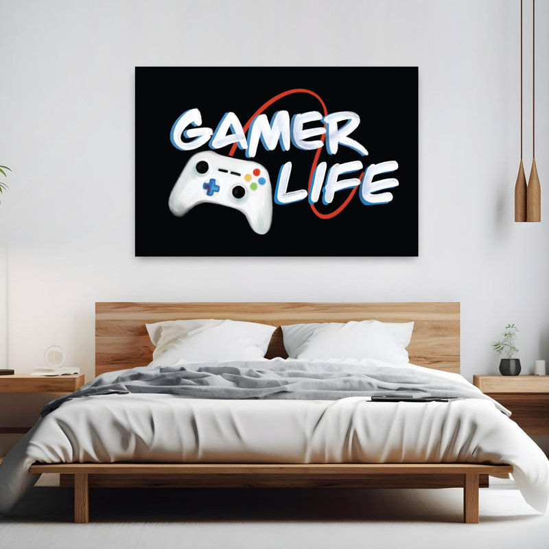 Art contemporain abstrait Gamer Life, H 60 po x l 40 po