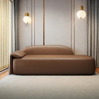 Nishu Faux Leather Chaise Lounge