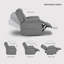 7 pièces, 2 fauteuils inclinables modulaires inclinables avec rangement et porte-gobelet intégré Port USB-926799938