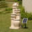 4-Tier 28.5'' Solar Outdoor Garden Fountain With LED Light & Pump-114318009