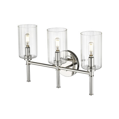 Breakwater Bay Adjuto 3 Light Vanity with Clear Beveled