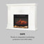 Vulsini Klarstein 130cm W Cream Electric Fireplace with 1.9 BTU