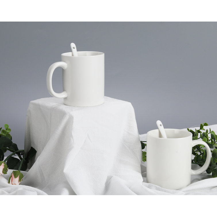 Latitude Run® Mugs, Sublmation Mugs Blank 11Oz For Vinyl, Sublimaton Coffee  Mugs With Large Handle White Coated Ceramic Cup With White Gift Box(Set Of  36)