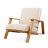 Brayson Acacia Outdoor Lounge Chair-1847162968