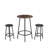 3-Piece Bar Table Set With 2 Bar Stools – Modern Pub Table-391464655-391464627