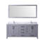 Meuble-lavabo double P 22 po, comptoir en marbre de Carrare, ensemble de robinet et miroir de 58 po-1754689989-1754689988