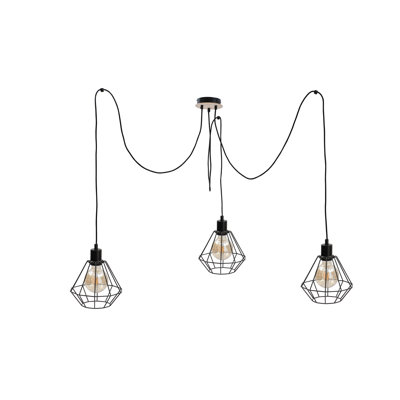 Hollifield 3 - Light Black Geometric Pendant