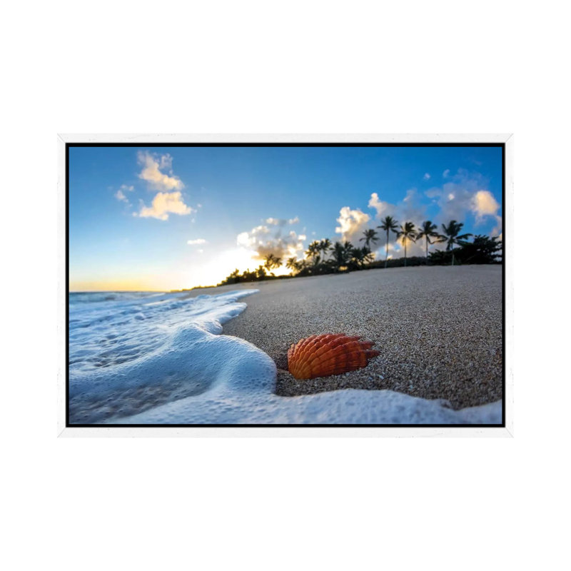 Foam Comforter by Sean Davey - Print on Canvas, 45.72cm H x 66.04cm W x 3.81cm D, White Floater Framed