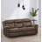 Modern 87.3" Wide Leatherette Manual Reclining Sofa，3-Seater Recliner，with Wall Hugger Design, Tab Pull Reclining and Comfortable Foam & Pocket Coil Seating-432101049