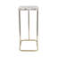 Sagebrook Home 24X15" Agate Top C-Table, White/Gold-1821522420