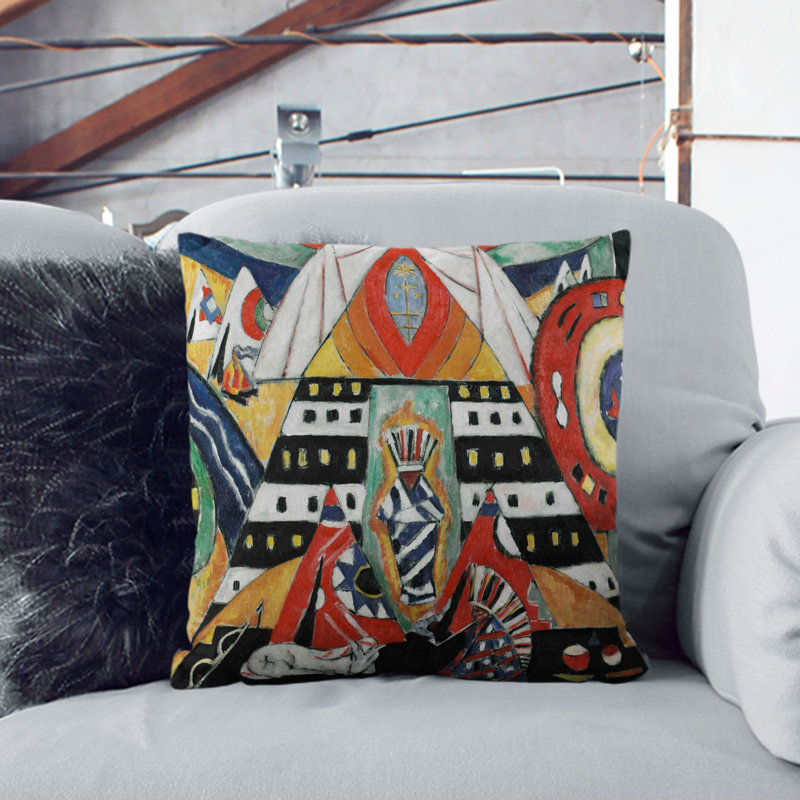 Indian Composition Scatter Cushion, Stone, 55cm H x 55cm W x 20cm D