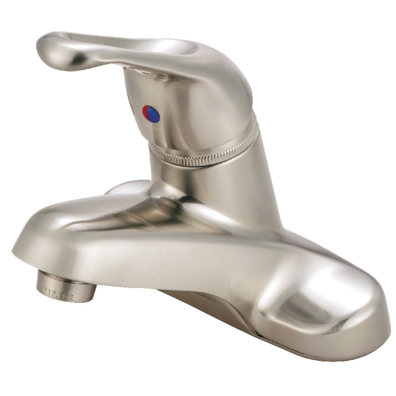 Robinet de salle de bain central à fixation sur comptoir 4 po Kingston Brass Wyndham, Nickel brossé