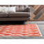 Tapis géométrique rouge / beige Molly-22439242