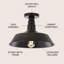 Plafonnier semi-encastré 1 lumière 14 po-1016269598