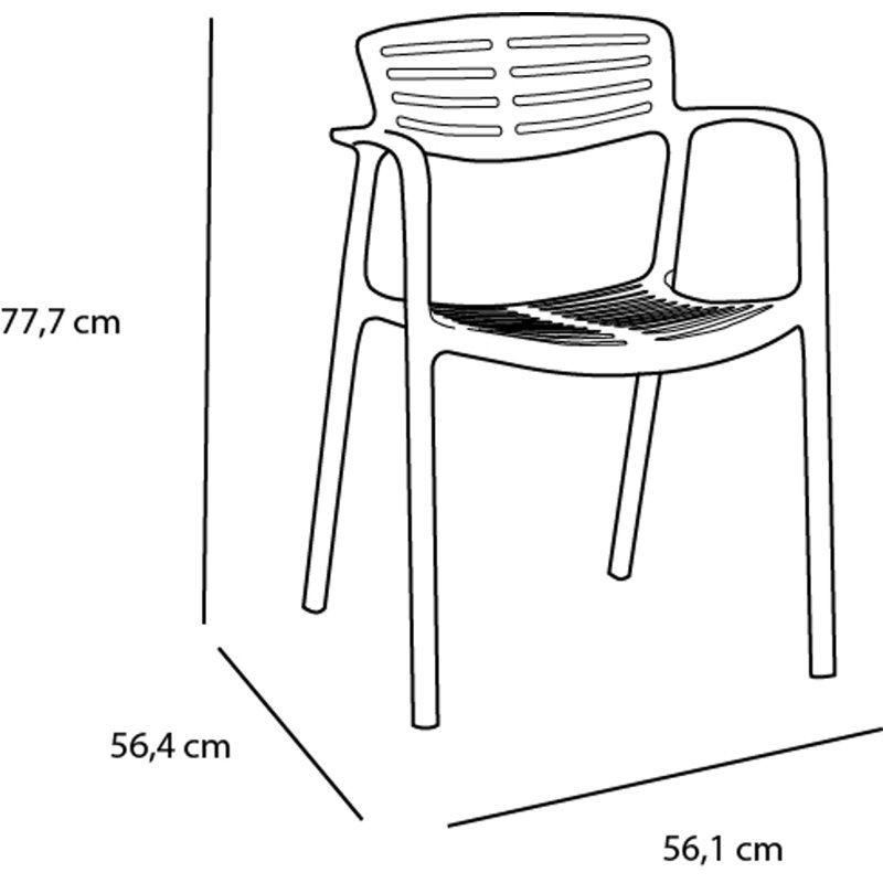 Toledo Aire Premium All-Weather Wicker Outdoor Stacking Dining Armchair, Boiler