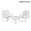 Ensemble de patio d'extérieur pour deux personnes en teck avec coussins et table d'appoint Marlo-745366178-745366183