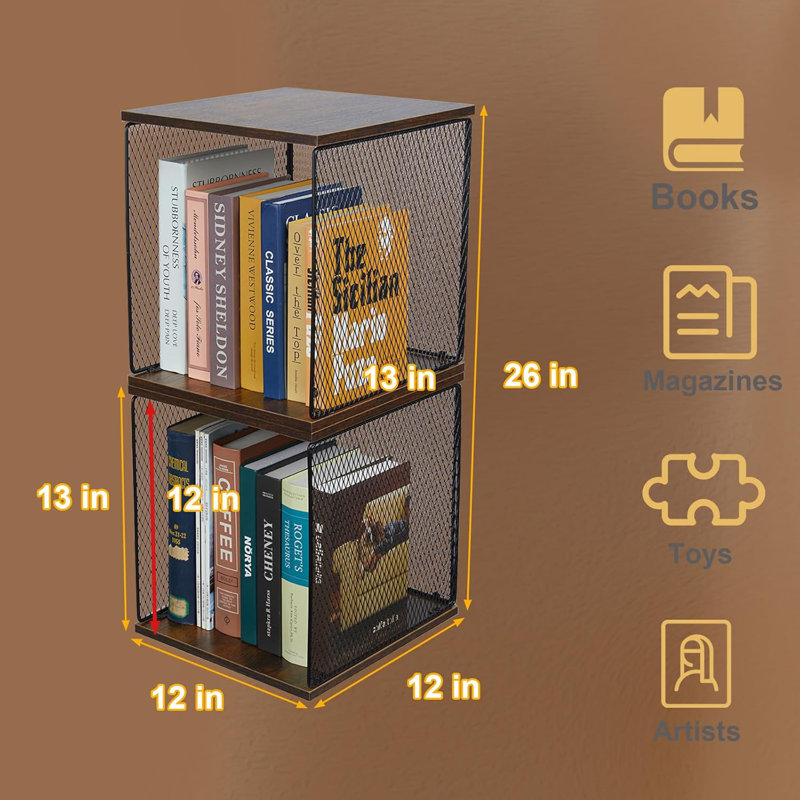 2-cube Stackable Storage Organizer Diy Bookshelf
