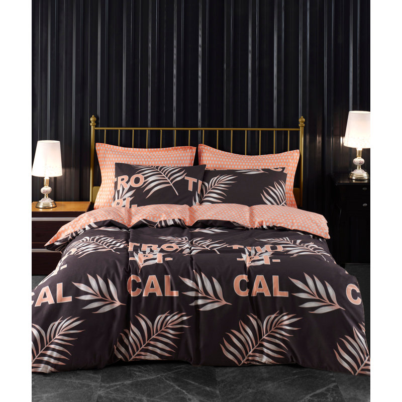 Ensemble de housse de couette 100% coton Bogata, Housse de couette double + 2 taies d'oreiller 24 p