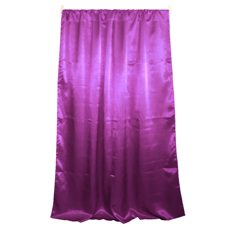 Panneau de rideau semi-transparent en polyester Dafni, L 58 po x L 120 po, Fuchsia