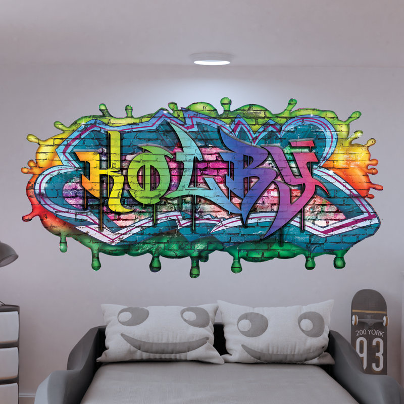 Graffiti Non-Wall Damaging Wall Decal, 42.5" H x 84" W, Yes