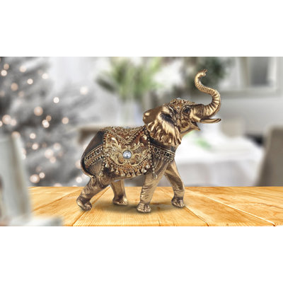 Koppel 6"W Gold Thai Elephant Figurine Style 2 Unique Gifts