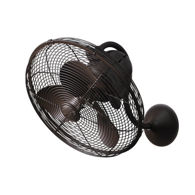 Laura Metal Blades 16" Oscillating Wall Mounted Fan