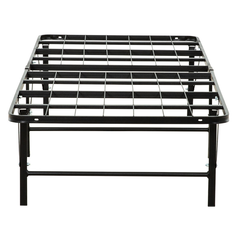 Sommier à matelas, fabrication en métal pour lit plateforme noir Perfection, sommier confortable