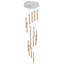 H132 po Lustre en cristal moderne à 16 lumières Sliver pour vestibule 2700k-6000k