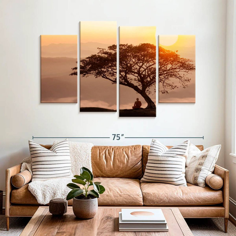 Adella Monk Under A Tree, 42" H x 68" W
