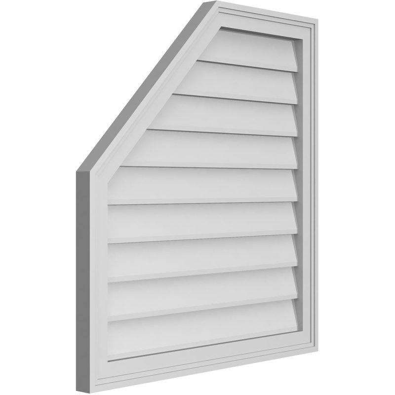 Évent en demi-octogone supérieur à montage en surface Signature, H 1,5 po x L 28 po x l 30 po