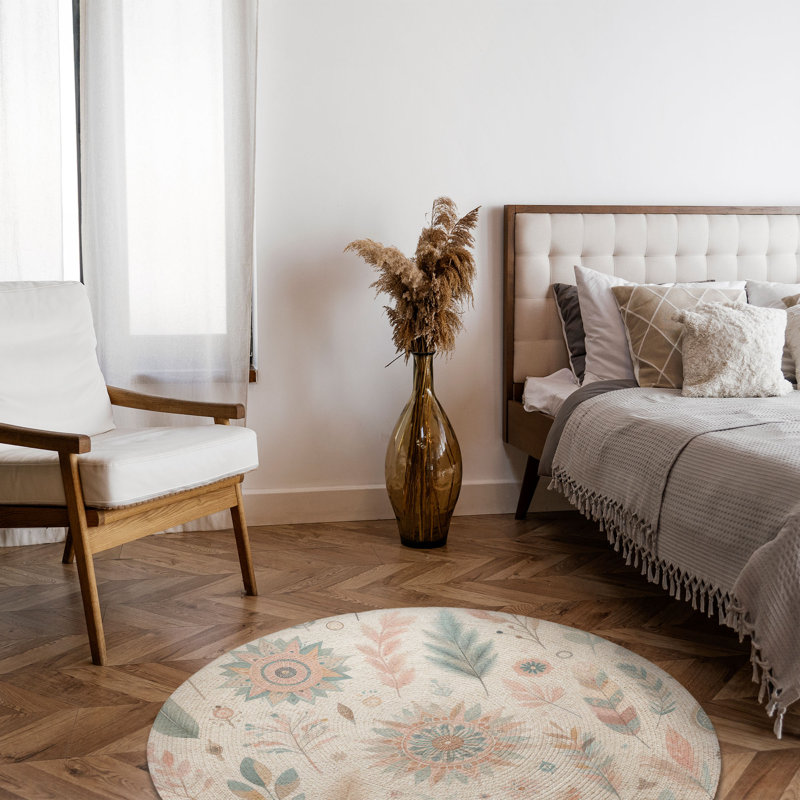Tapis tressé Light Desert Nomad, Rond 5 pi