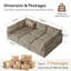 Canapé-lit d'angle modulaire rembourré de 6 pièces-101679540-101679544