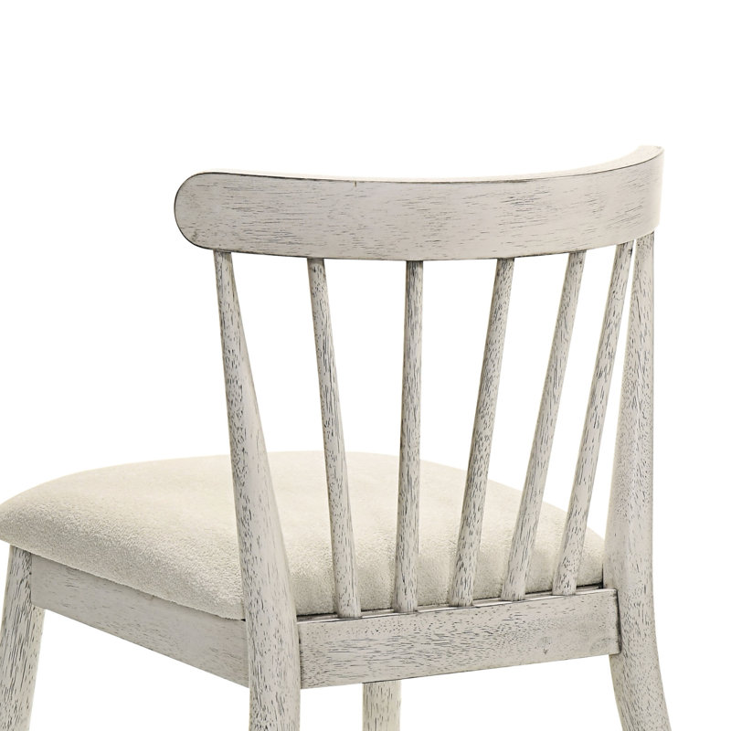 Ensemble de 2 chaises en bois massif, Blanc